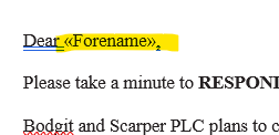 Inserting Forename