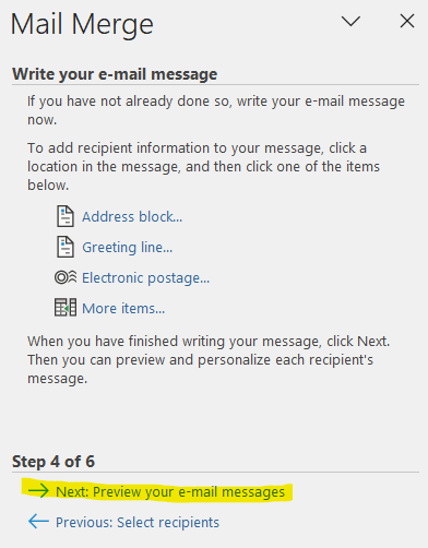 Screenshot: ending step 4