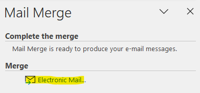Screenshot: Choose Electronic Mail